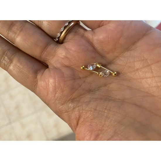 İthal Kristal Taşlı Piercing